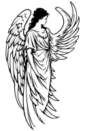 Angel tattoo design idea