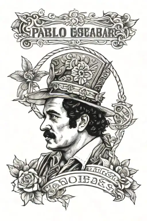 Pablo Escobar tattoo design idea