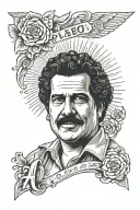 Pablo Escobar tattoo design idea