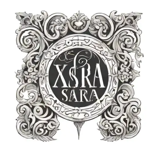 xsara typography tattoo design idea