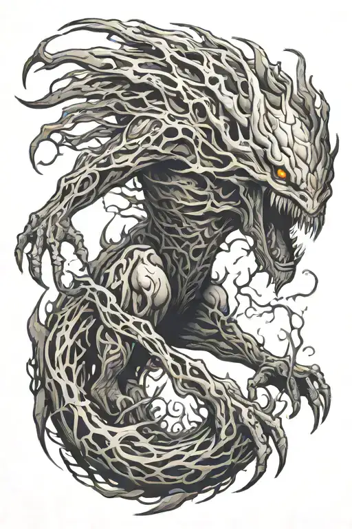 dark skinwalker tattoo design idea