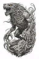 dark skinwalker tattoo design idea