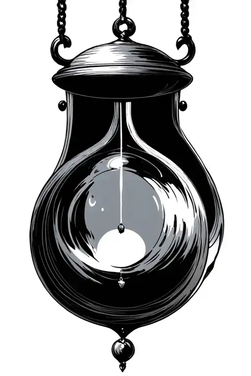 pendulum swinging tattoo design idea