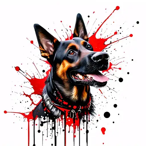 Belgian Malinois tattoo design idea