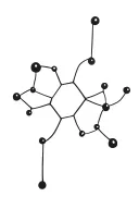 dmt molecule intertwined tattoo design idea