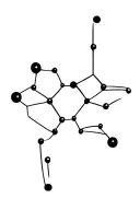 dmt molecule intertwined tattoo design idea