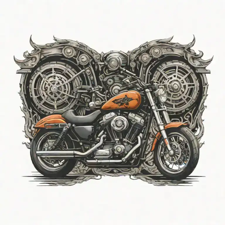 harley davidson tattoo design idea