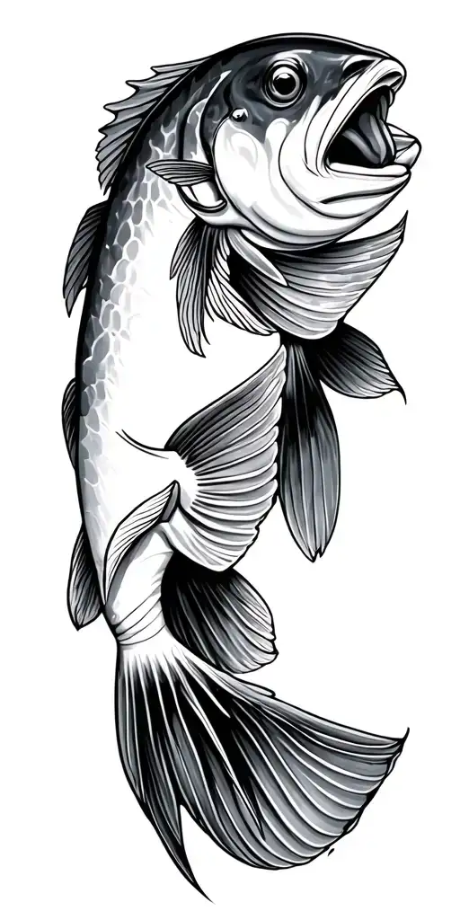 redfish marsh tattoo design idea