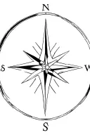 nautical compass tattoo design idea