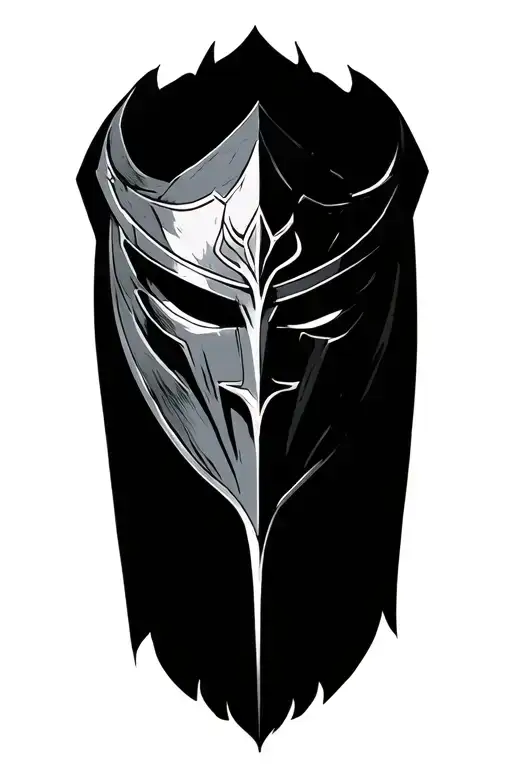 godly knight who's fear is himself He stands tall tattoo design idea