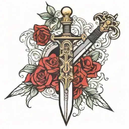 sword of Damocles tattoo design idea