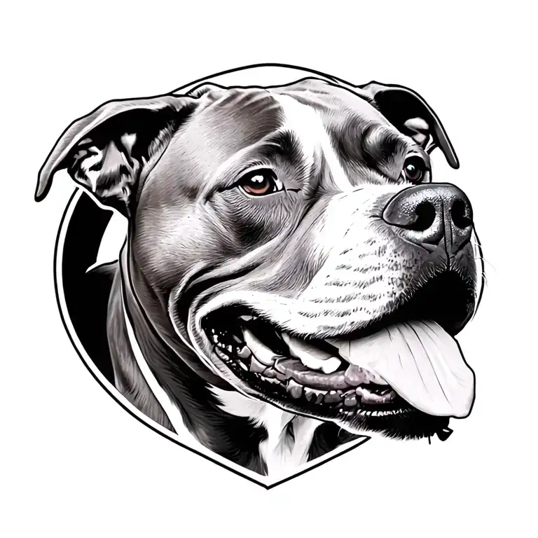 Staffy tattoo design idea