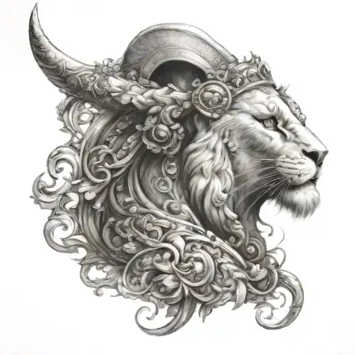 persian empire tattoo design idea