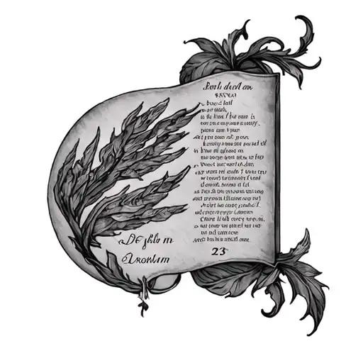 Psalm 23 tattoo design idea