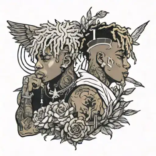 xxxtentacion x JuiceWRLD tattoo design idea