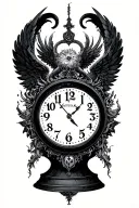 999 numbers, movie in time clock, font angel wish tattoo design idea