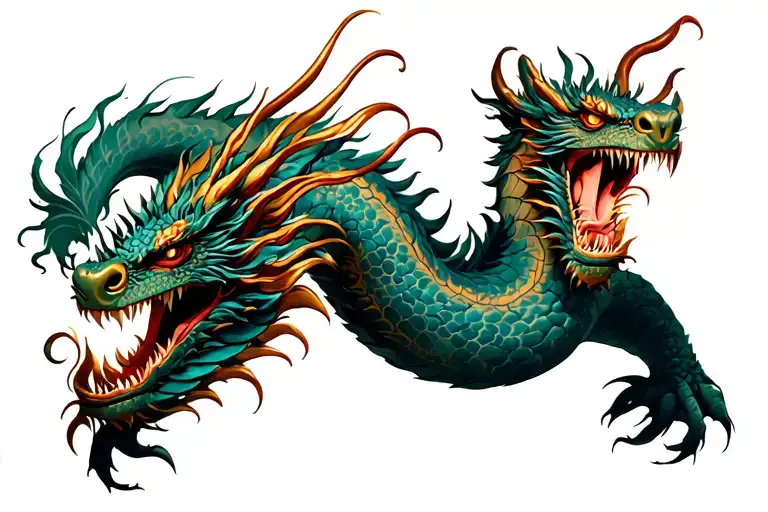 yakuza dragon sleeve tattoo design idea
