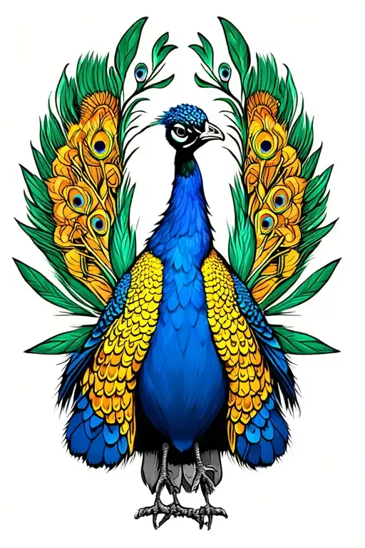 Leeds United Peacock tattoo design idea