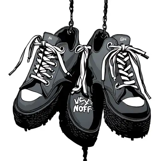 nofx hanging shoes tattoo design idea