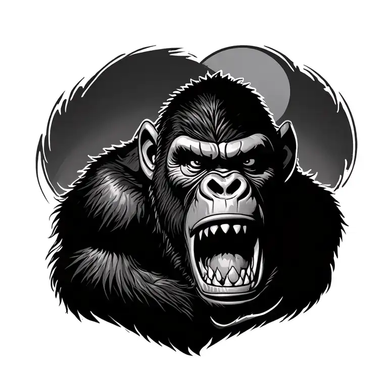 King Kong tattoo design idea