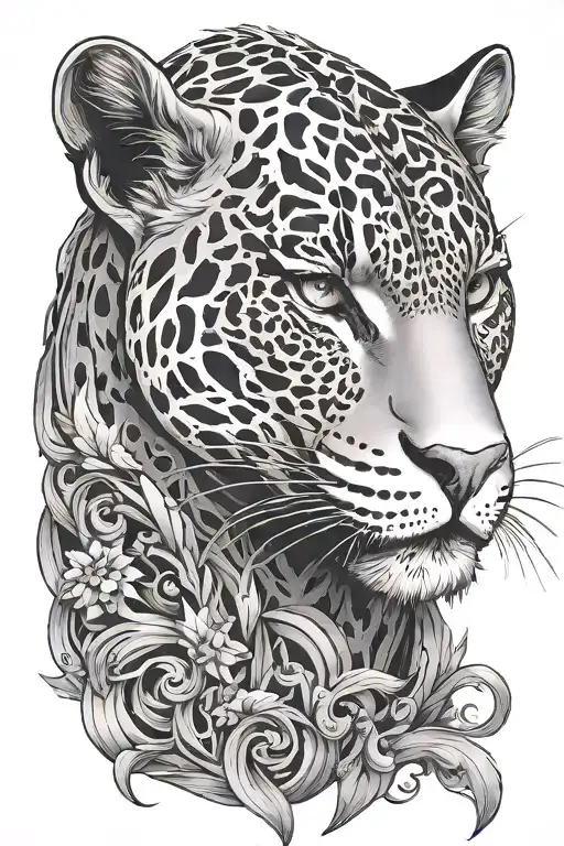jaguar god of the underworld  tattoo design idea