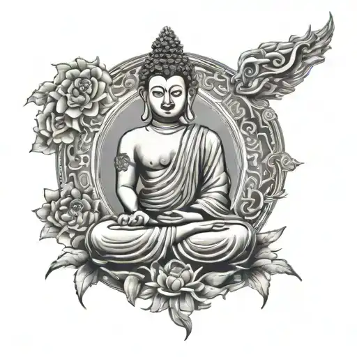 Buddhism symbols such tattoo design idea