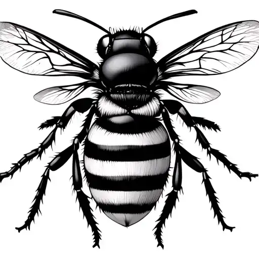killer bee black and white alternating strips  standing on a lotus scaled correctly lotus is to scale too  tattoo design idea