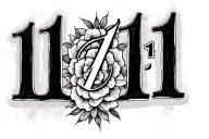 11:11 written tattoo design idea