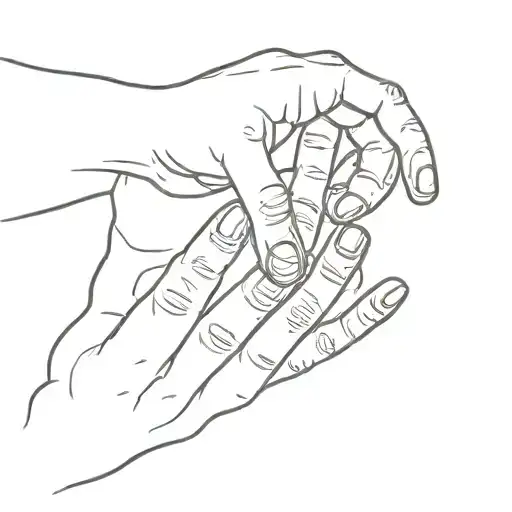 thumbprint of dad and son tattoo design idea