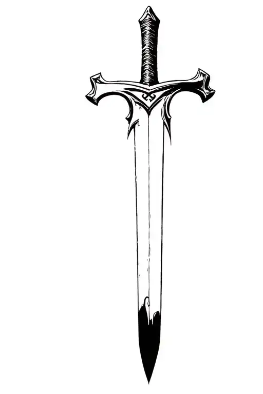 pirate sword tattoo design idea