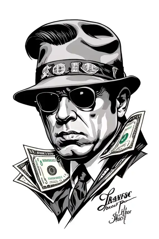 scarface money power tattoo design idea