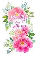 "Eternity starts with you " soft baby peonies  tattoo design idea