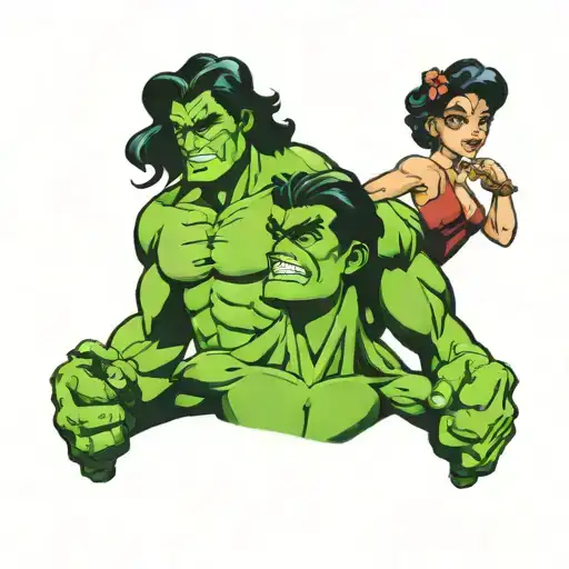 Bryan, Hulk, Jessica, love, Brooklyn tattoo design idea