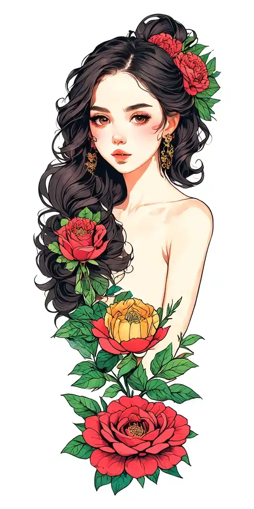 Ambition + Growth + Emotions + Love luck success tattoo design idea