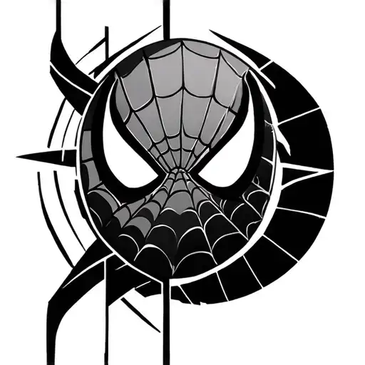 Spiderman logo geo symteric shapes tatto design tattoo design idea