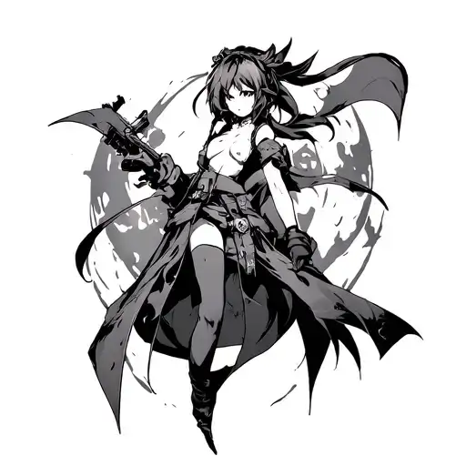 Guilty Gear strive asuka tattoo design idea