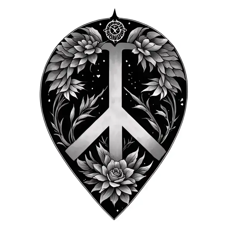 horoscope peace love and prosperity tattoo design idea