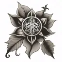  seed of life and cross  tattoo design idea