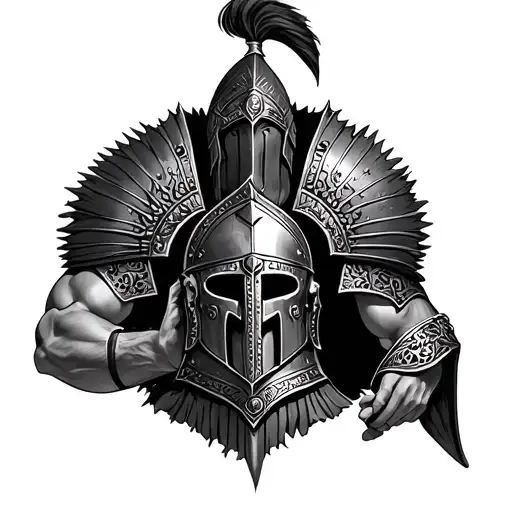 Gladiator Spartan tattoo design idea