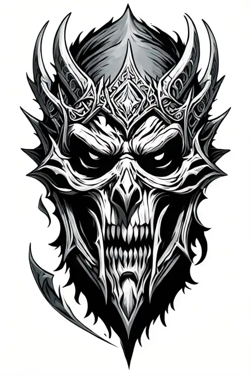 world of warcraft lich king tattoo design idea
