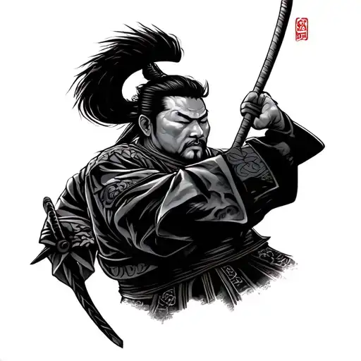 Samurai Seppuku tattoo design idea