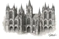 Gothic cathedral tattoo design idea