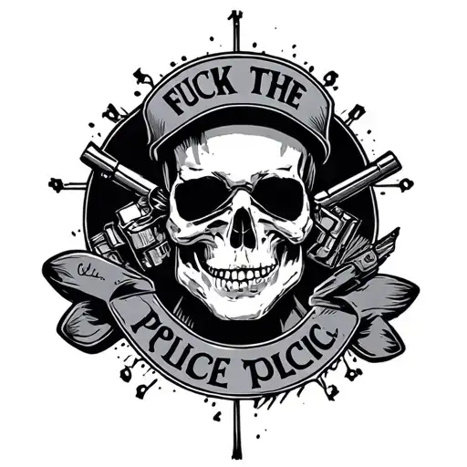 Fuck The Police tattoo design idea