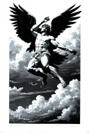 icarus falling from sky tattoo design idea