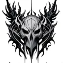 Black cyber sigil tattoos based tattoo design idea