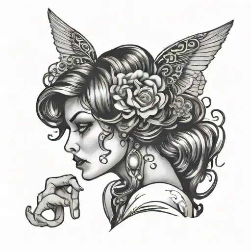 Prostitute tattoo design idea