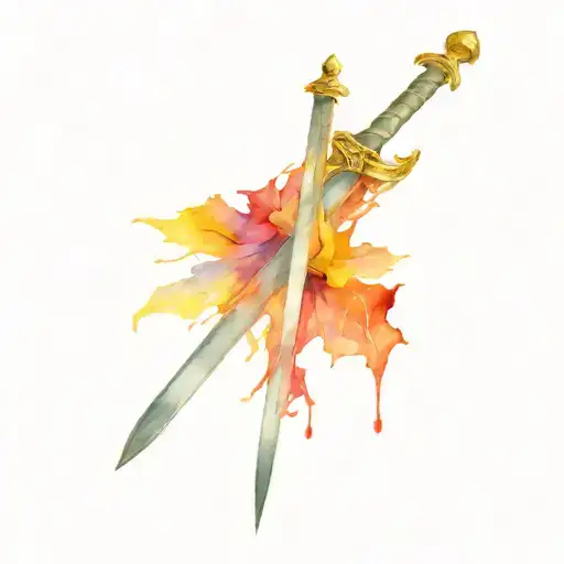 sword of Damocles tattoo design idea