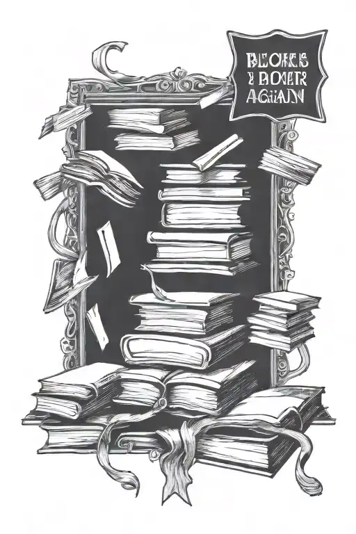 books, loner, broken, angry, never again tattoo design idea