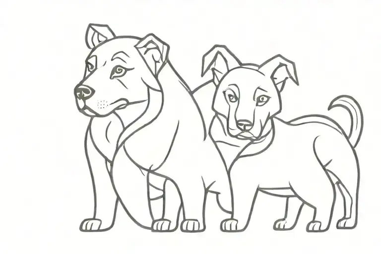 Cerberus three headed dog tattoo design idea