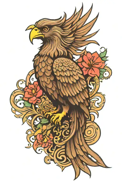 liver bird tattoo design idea